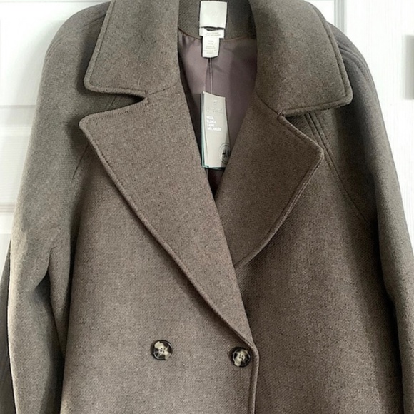 H&M Wool Oversized Coat NWT - Picture 7 of 9